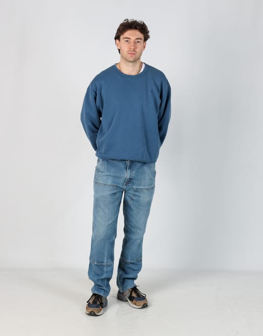 Vintage Carhartt 36x32 denim carpenter jeans in light blue