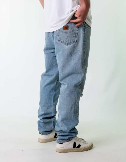 Vintage Carhartt 36x32 Denim Jeans Light Blue