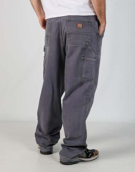 Vintage Carhartt 36x34 canvas carpenter jeans in grey