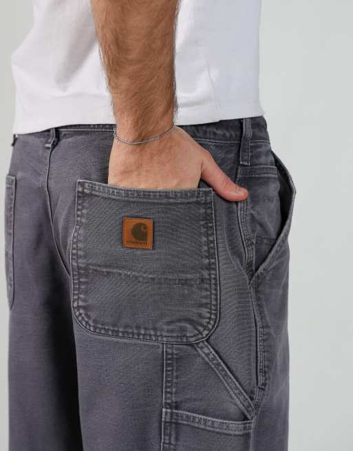 Vintage Carhartt 36x34 canvas carpenter jeans in grey, 4 of 4