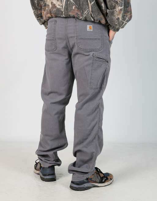 Vintage Carhartt 36x34 canvas carpenter jeans in grey