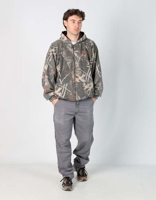 Vintage Carhartt 36x34 canvas carpenter jeans in grey, 2 of 4