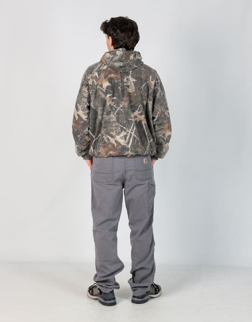 Vintage Carhartt 36x34 canvas carpenter jeans in grey, 3 of 4
