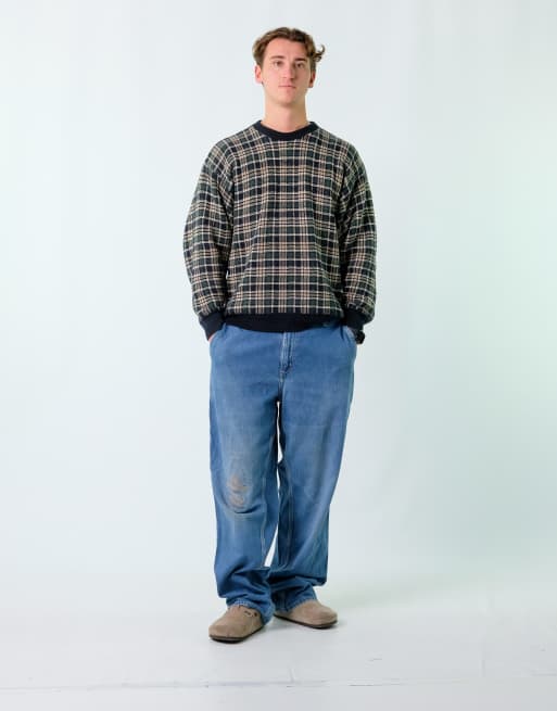 Vintage Carhartt 36x34 Denim Carpenter Baggy Jeans Blue