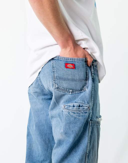Vintage Carhartt 36x34 Denim Carpenter Jeans Light Blue