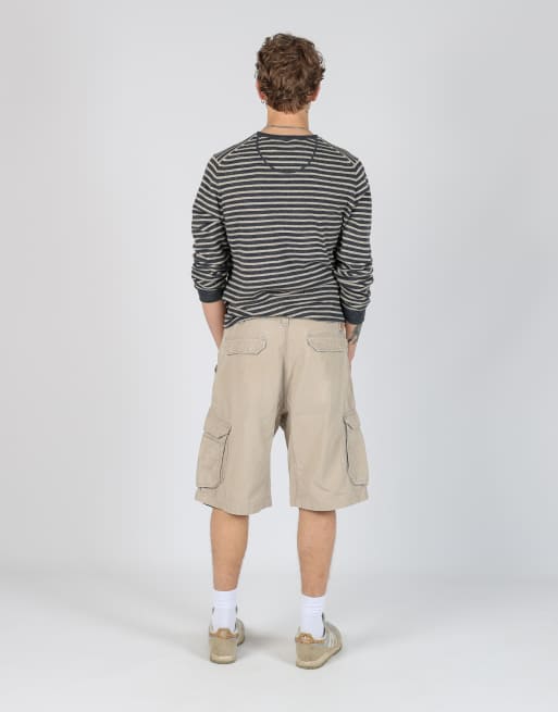 Vintage Carhartt 38x22 canvas cargo shorts in beige, 3 of 4