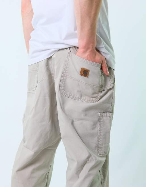 Vintage Carhartt 38x30 Canvas Carpenter Baggy Jeans Beige