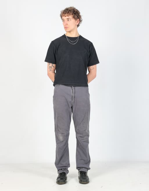 Vintage Carhartt 38x30 canvas carpenter jeans in grey, 2 of 4
