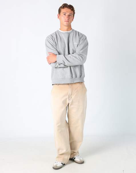 Vintage Carhartt 38x30 canvas carpenter jeans in tan - view 1