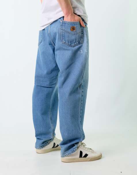 Vintage Carhartt 38x30 Denim Carpenter Baggy Jeans Blue - view 1