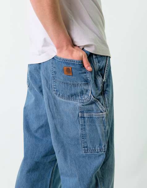 Vintage Carhartt 38x30 Denim Carpenter Baggy Jeans Blue - view 1