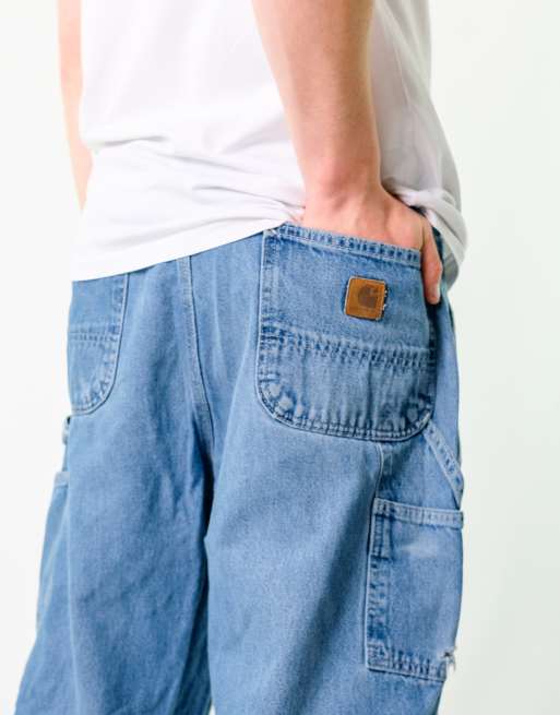 Vintage Carhartt 38x30 Denim Carpenter Jeans Blue