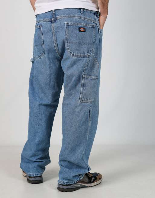 Vintage Carhartt 38x30 denim carpenter jeans in light blue, 2 of 4
