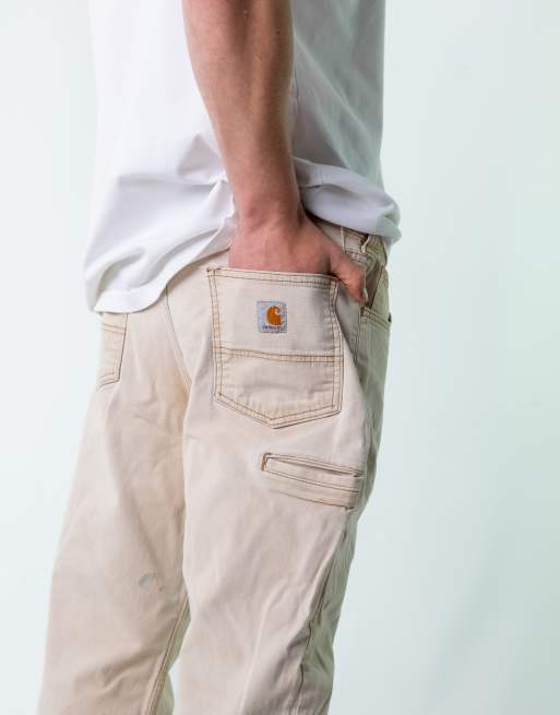 Vintage Carhartt 38x30 Denim Carpenter Jeans Tan