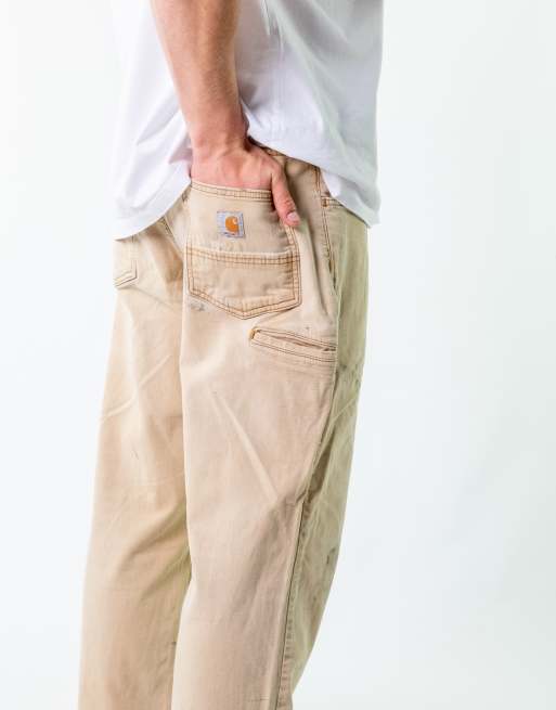 Vintage Carhartt 38x30 Denim Carpenter Jeans Tan