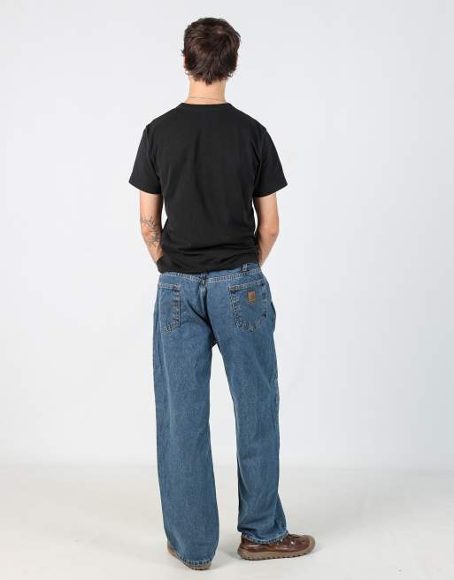 Vintage Carhartt 38x30 denim jeans in blue, 3 of 4