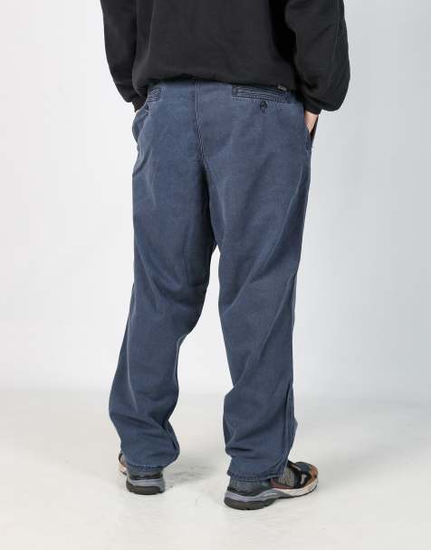 Vintage Carhartt 38x30 woven straight pants in navy blue - view 1