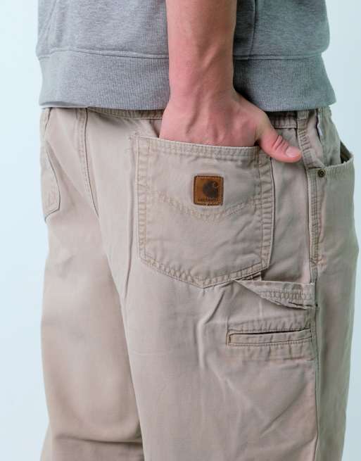 Vintage Carhartt 38x32 Canvas Carpenter Baggy Jeans Tan
