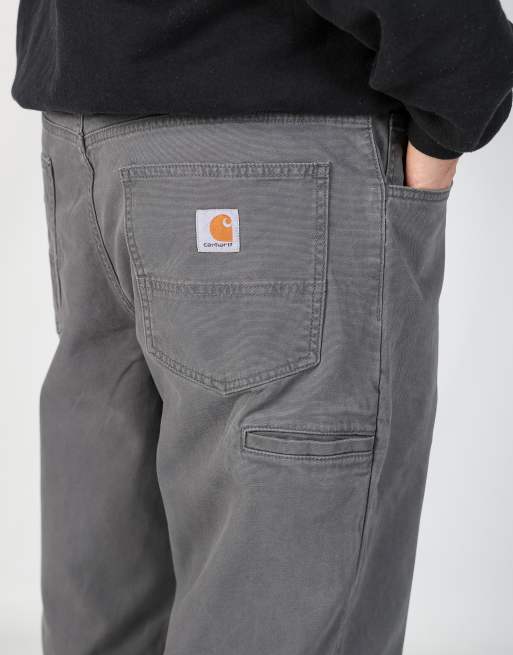 Vintage Carhartt 38x32 canvas carpenter jeans in charcoal grey, 4 of 4