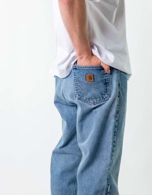 Vintage Carhartt 38x32 Denim Carpenter Jeans Light Blue