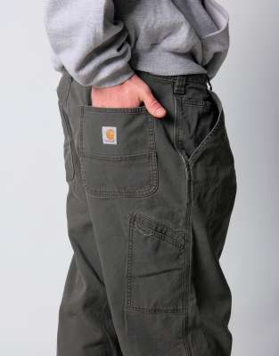 Vintage Carhartt 38x32 Woven Baggy Pants Charcoal Grey