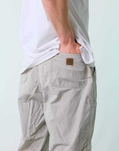 Vintage Carhartt 38x34 Canvas Carpenter Jeans Beige - view 1