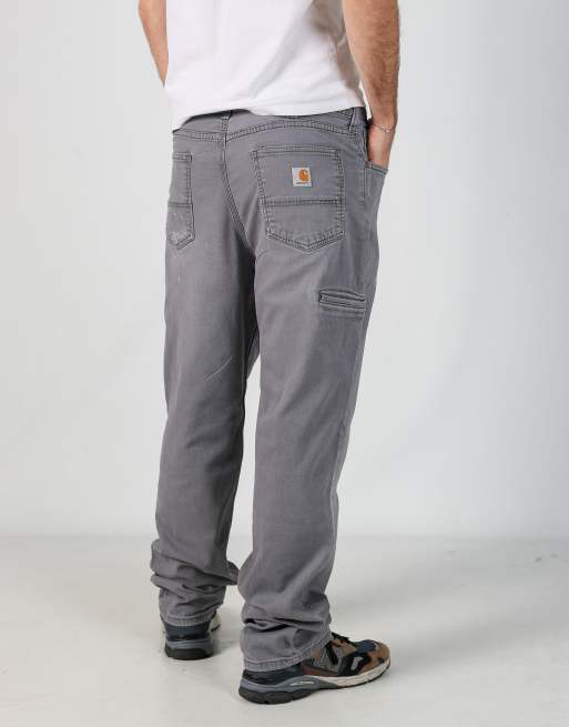 Vintage Carhartt 38x34 canvas carpenter jeans in grey