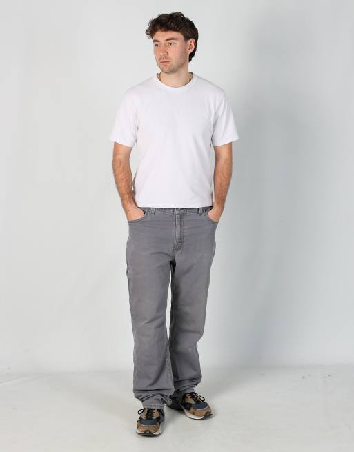 Vintage Carhartt 38x34 canvas carpenter jeans in grey, 2 of 4