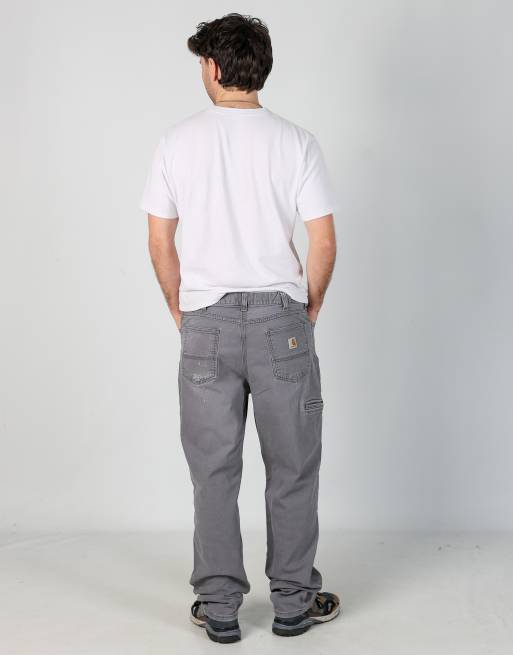 Vintage Carhartt 38x34 canvas carpenter jeans in grey, 3 of 4