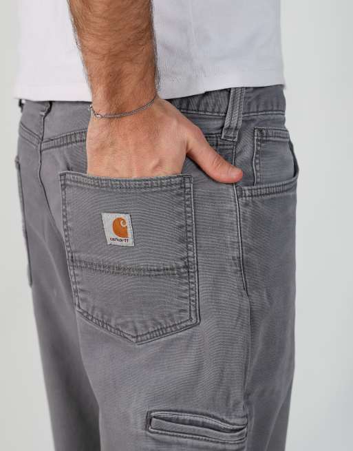 Vintage Carhartt 38x34 canvas carpenter jeans in grey, 4 of 4