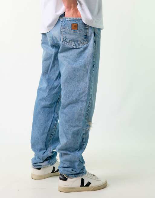 Vintage Carhartt 38x34 Denim Carpenter Jeans Blue