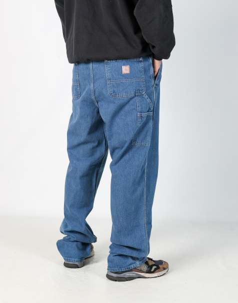 Vintage Carhartt 38x34 denim carpenter jeans in blue - view 1
