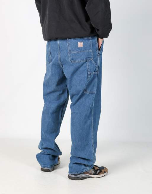 Vintage Carhartt 38x34 denim carpenter jeans in blue