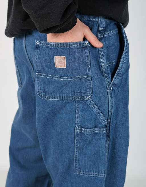 Vintage Carhartt 38x34 denim carpenter jeans in blue, 4 of 4