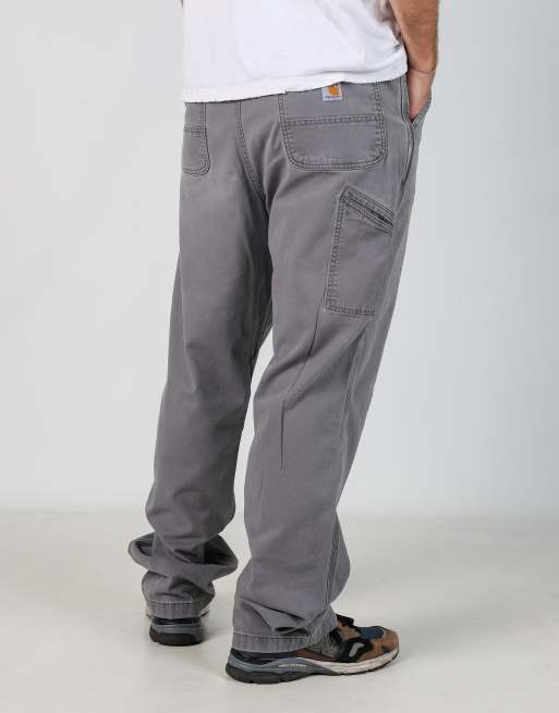 Vintage Carhartt 38x36 canvas carpenter jeans in grey, 2 of 4