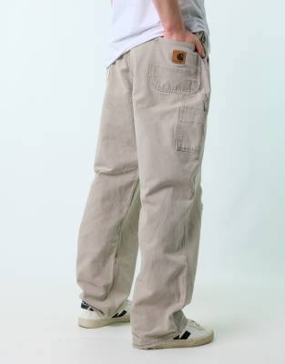 Vintage Carhartt 40x32 Canvas Carpenter Jeans Brown