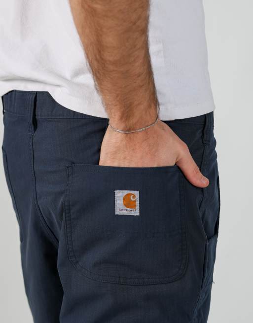 Vintage Carhartt 40x32 woven cargo pants in navy blue, 4 of 4
