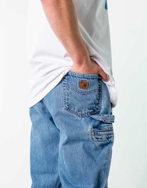 Vintage Carhartt 40x36 Denim Carpenter Jeans Blue