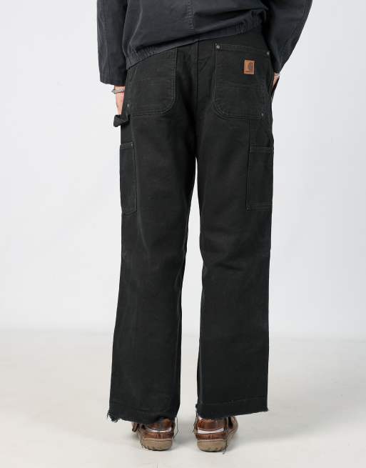Vintage Carhartt double knee  32x34 denim carpenter jeans in black