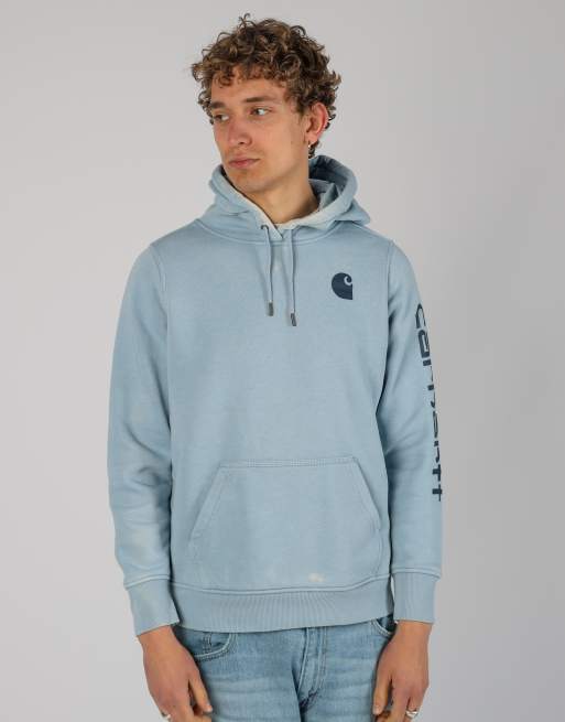 Vintage Carhartt l hoodie in light blue