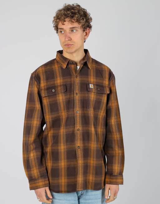 Vintage Carhartt l long sleeve shirt in brown