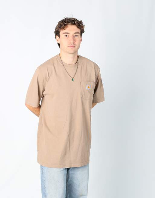 Vintage Carhartt l t-shirt in beige