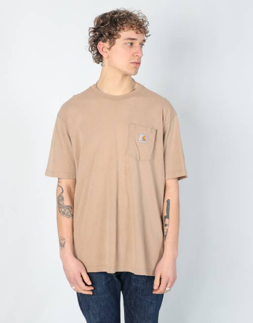 Vintage Carhartt l t-shirt in beige