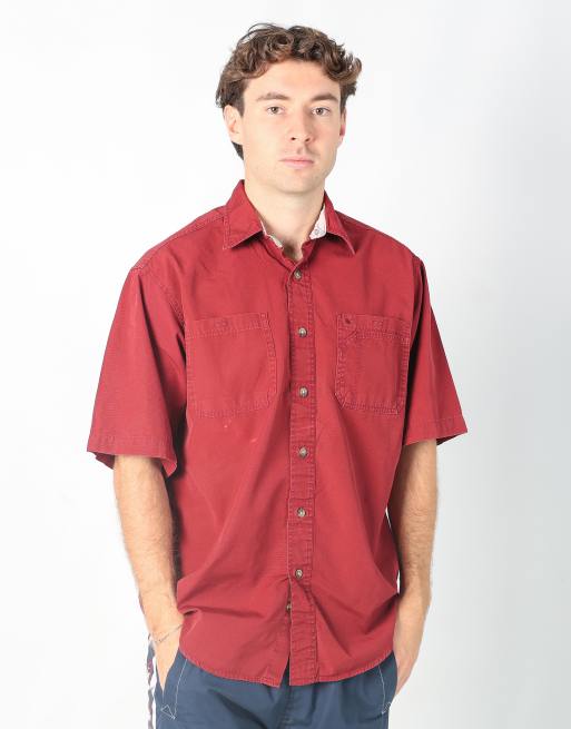 Vintage Carhartt l t-shirt in burgundy red