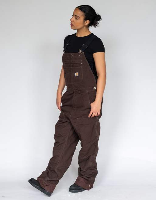 Vintage Carhartt M Denim Baggy Dungarees Deadstock Brown