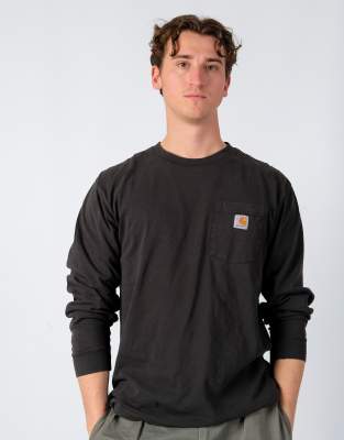 Vintage Carhartt M Long Sleeve Shirt Black - view 1