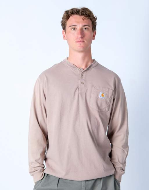 Vintage Carhartt m long sleeve t-shirt in tan