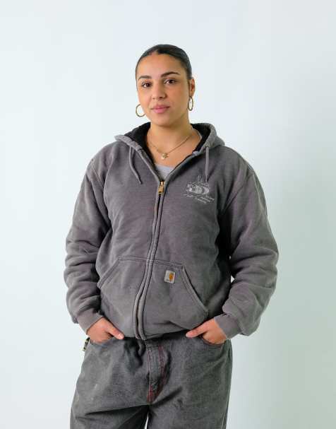 Vintage Carhartt M Sweatshirt Grey Zip Up - view 1