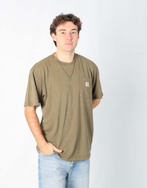 Vintage Carhartt m t-shirt in khaki green - view 1