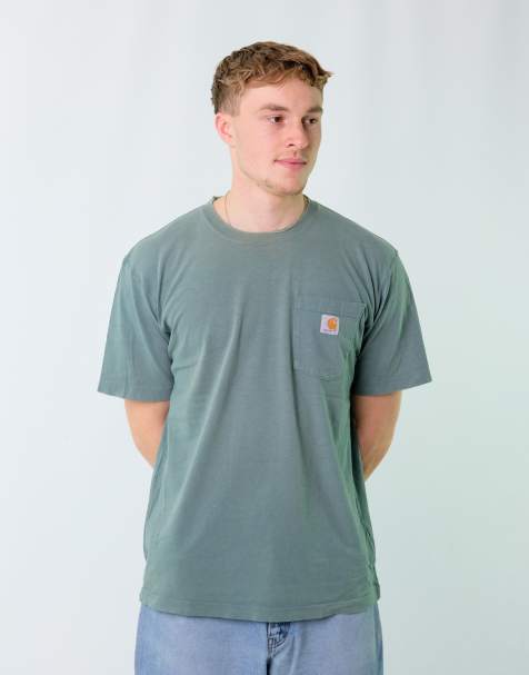 Vintage Carhartt M T-Shirt Turquoise - view 1